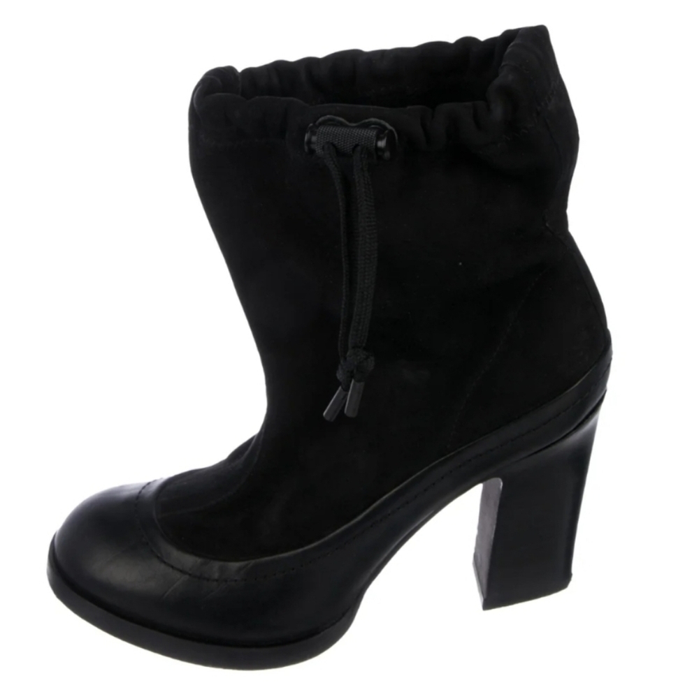Rag and Bone leather and suede black ankle boots